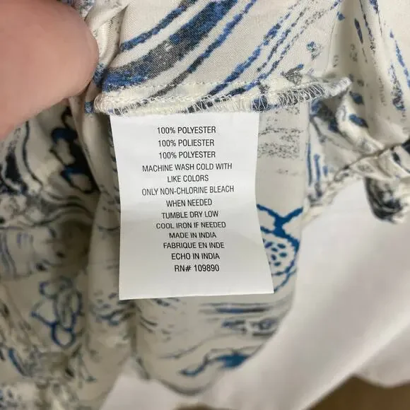 Melissa McCarthy Seven7 White&Blue Floral Tunic Blouse Sz.2X - Picture 13 of 14